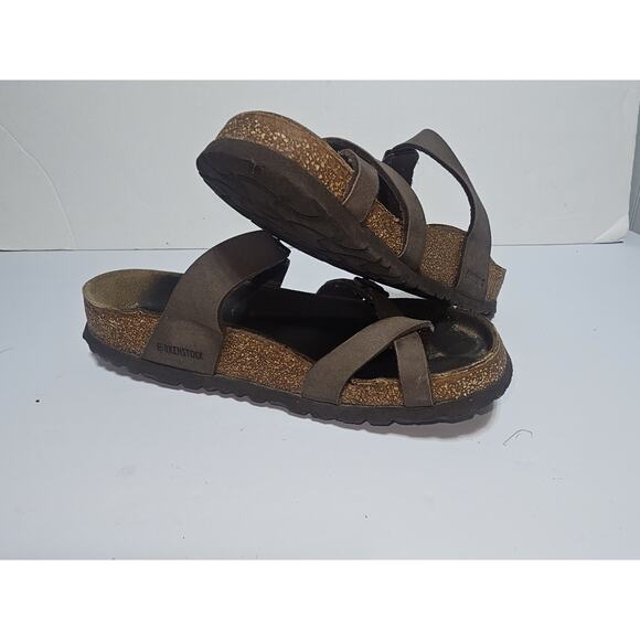 Birkenstock Womens 39 8 Mayari Sandals Shoes Black Toe Loop Thong Slip On Flat - Picture 5 of 8